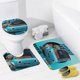 thumbnail image 4 of Mojo Swoptops-theme 4-Piece Shower Curtain Set with Rugs, Waterproof Bathroom Decor Set Includes Bath Mat, U-Shaped Rug, Toilet Lid Cover and Curtain with Hooks, 4 of 6