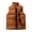 Coffee, variant on Men's Sleeveless Puffer Vest Quilted Waistcoat Cotton Padded Jacket Thermal Winter Wear Outdoor Insulated Vest Windproof Outdoor Gear Plus Size M-4XL