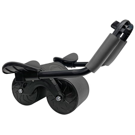 ATHLETIC WORKS PLANK ABDOMINAL ROLLER WHEEL. CORE STRENGTH, ABDOMINAL TRAINER, BLACK