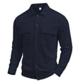 thumbnail image 6 of MXALUOB Men's Corduroy Jackets Button Front Work Jacket with Flap Pockets Long Sleeve Textured Overshirt Regular Fit Casual Workwear, 6 of 6