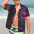 thumbnail image 3 of Lsque Five Nights At Freddy'S Pattern Hawaiian Shirt for Men Unisex Summer Beach Casual Short Sleeve Cotton Linen Button Down Shirts-Small, 3 of 6