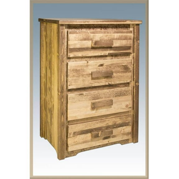 Montana Woodworks  Homestead 4 Drawers Chest - Stained and Lacquered