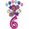 Trolls World Tour 6th Birthday Party Supplies Poppy Balloon Bouquet Decorations