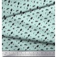 thumbnail image 3 of Soimoi Green Poly Georgette Fabric Rocket & Spaceship Galaxy Printed Craft Fabric by the Yard 52 Inch Wide, 3 of 3