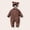 Brown, variant on Baby Fleece Bodysuit with Removable Ear Hood Warm Zip Romper great for family outings in cold seasons 3 Months-2 Years White 9-12 Months