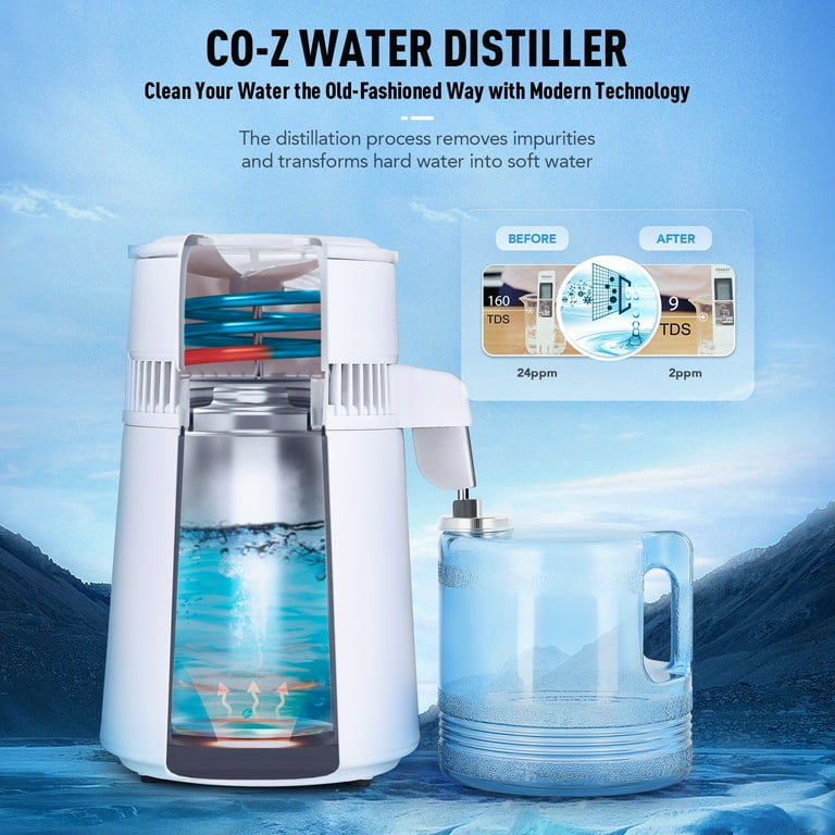 CO-Z Water Purifier for Home, 4L BPA-Free Distilled Water CO-Z Water Purifier for Home, 4L BPA-Free Distilled Water