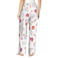 thumbnail image 3 of Bingfone Pajamas For Women,Red Coral And Scallop Seashell Pajama Pants With Pockets-X-Large, 3 of 9