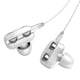 thumbnail image 1 of Auriculares con cable con el volumen micrófono auriculares ajustables auriculares auriculares auriculares de escucha de escucha dual bobina dinámica blanca 3.5 mm Jack Inevent EL023231-04B, 1 of 7