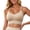 Beige, variant on Women’s Ribbed Cross-Back Sports Bra, Low Impact Yoga Bra, Comfortable Thin Strap Activewear for Everyday & Workouts Grey XXL