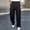 Black, variant on WIZUTIZ Men's Slacks Wide Leg Baggy Casual Dress Pants Expandable-Waist Lightweight Work Trousers with Pockets