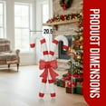 thumbnail image 5 of 33in Lighted Candy Cane with Red Bow, Pre-Lit Christmas Decorations w/ 100 LEDs, Light Up Xmas Decor for Indoor Outdoor Festive Holiday Garden Yard Lawn Patio (White and Red), 5 of 8
