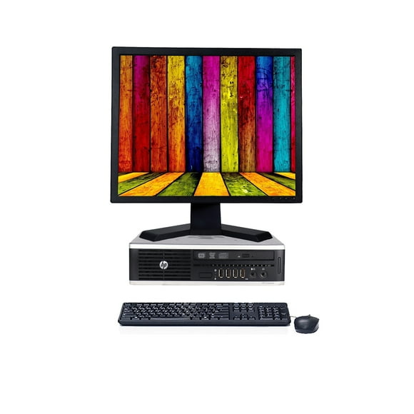 "HP Compaq Elite 8300 USFF Desktop Computer, Core i5 8GB 500GB HDD 19"" Monitor Quad-Core DVD VGA DisplayPort Wi-Fi Bluetooth - Used Desktop PC Windows 10 Pro"
