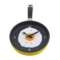 thumbnail image 1 of Frying Pan with Fried Egg Shaped Wall Clock , Shabby Chic,Kitchen Themed Unique Yellow, 1 of 9