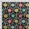 thumbnail image 4 of oneOone Cotton Poplin Black Fabric Floral Fabric For Sewing Printed Craft Fabric By The Yard 42 Inch Wide, 4 of 6