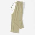 thumbnail image 5 of WQQZJJ Plus Size Women's Capri Pants, Solid Color Casual Straight Leg Pants, Drawstring Elastic Waist Comfortable Outdoor Workout 7/10 Pants, 5 of 7