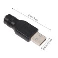 thumbnail image 4 of FELTECHELECTR 2 conectores USB hembra a 5,5 mm x 2,1 mm hembra para cargador y convertidor de CC, color negro, 4 of 6
