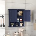 thumbnail image 3 of Blue Bathroom Cabinet,Bathroom Wall Cabinet with 2 Door Adjustable Shelves,Over The Toilet Storage Cabinet,Bathroom Cabinet Wall Mounted,Medicine Cabinets for Bathroom Laundry Room Kitchen, 3 of 18