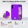 thumbnail image 5 of KOMI Compatible with iPhone 16 Case, Liquid Silicone Upgrade [Camera Protection] [Soft Anti-Scratch Microfiber Lining] Shockproof Phone Case for iPhone 16 6.1 inch Neon Purple, 5 of 7