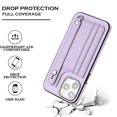 thumbnail image 2 of Nalacover Wallet Case for iPhone 13 Pro Max, Business PU Leather Unique Design Wristband Kickstand Credit Card Holder Slots Shockproof Scratch Resistant Phone Case for iPhone 13 Pro Max,Purple, 2 of 6