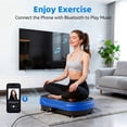thumbnail image 6 of Airfind Vibration Plate Exercise Machine for Lymphatic Drainage, Full Body Workout Vibration Platform with Bluetooth Speaker,2 Loops and 5 Resistance Bands for Home Exercise Gym,450lb Capacity,Blue, 6 of 10