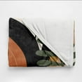 thumbnail image 6 of Boho Mid Century Blankets Black Geometric Throws Beige Abstract Modern Throw Blanket Minimalist Sun Soft Warm Bed Bedding Blankets for Couch Bedroom Sofa Office Cozy Flannel Blanket 40"X50", 6 of 6