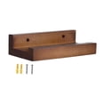 thumbnail image 2 of Siruishop Wall Rack Wooden Room Decor Rack Vinyl Record Wall Mount Vinyl Album Display, 2 of 6