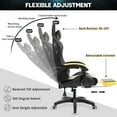thumbnail image 5 of Hoffree Gaming Chair with Speakers Video Game Chair Bluetooth  Music Heavy Duty Ergonomic Computer Office Desk Chair for Adults, 5 of 7