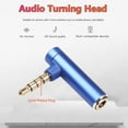thumbnail image 4 of Tmvgtek Convertidor De Audio Macho A Hembra De 3,5 Mm En Forma De L De 90 Grados Conector Para Auriculares (Azul), 4 of 8