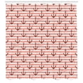thumbnail image 3 of Ambesonne Anchor Shower Curtain, Grunge Nautical, 69"Wx84"L, Redwood Coral and White, 3 of 3