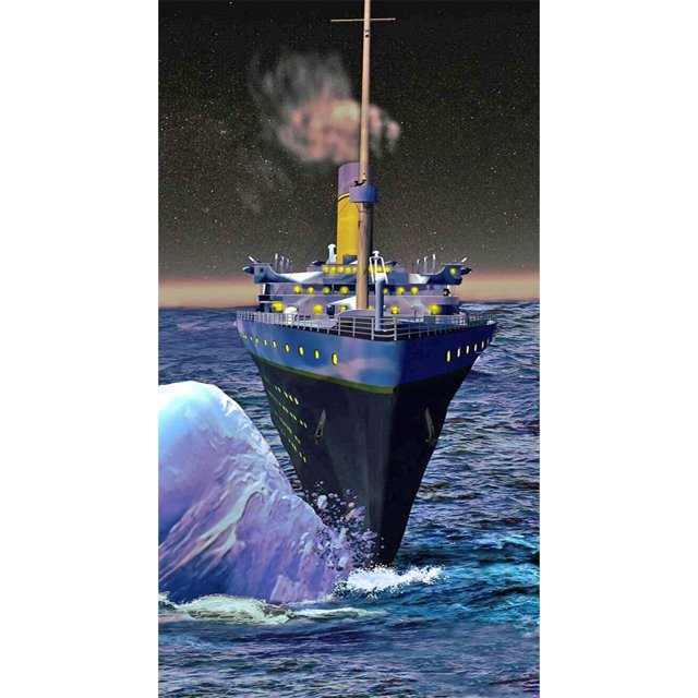 Cuadros Decorativos DIY dibujo regalo 5D mosaico barco completo taladro redondo diamante paisaje pintura Kit Likrtyny embutido en tela