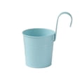 thumbnail image 2 of Detachable Hanging Flower Pots, Iron Flower Pot Metal Bucket Planter with Detachable Hook, Balcony Garden Decor, 2 of 6