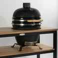 thumbnail image 2 of Ash & Ember 18" Kamado Grill Kit with Aluminum Table, Grade A Teak Shelves, 2 of 6