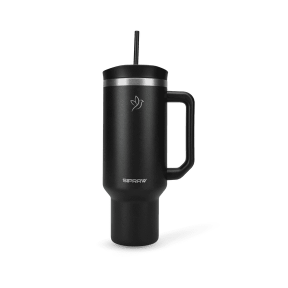 Tumbler with Handle, Insulated Tumbler with Lid and Straw, Stainless Steel Travel Coffee Mug, Hot and Cold Tumbler, Perfect for Camping, Travelling & Gifting