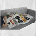 thumbnail image 6 of Fitness Soft Flannel Fleece Throw Blanket, Sports Affirmation Positive Words Typography Design Sneakers, Cozy Plush for Indoor and Outdoor Use, 50" x 60", Orange Yellow Black, by Ambesonne, 6 of 6