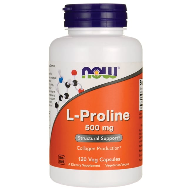 NOW Foods L-Proline 500 mg 120 Veg Caps