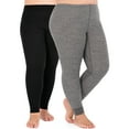 thumbnail image 3 of Fruit of the Loom Women's and Women's Plus Long Underwear Waffle Thermal Bottoms, 2-Pack, 3 of 3