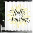 thumbnail image 4 of Ambesonne Hello Sunshine Shower Curtain, Romantic Pastel Text, 69"Wx84"L, Yellow Black, 4 of 5