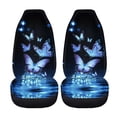 thumbnail image 5 of XYZCANDO Butterfly Pattern Automotive Seat Protector Cover Breathable Cloth Durable Car Seat Covers Interior Front Seat, Waterproof Non-Slip Truck Van, 5 of 10
