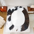 thumbnail image 4 of jejeloiu Brown White Cowhide Full Size Sheets,Farm Animal Bed Sheets,Rustic Farmhouse Cabin Sheet Sets,Ultra Soft Room Decoration,4pcs, 4 of 7