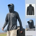 thumbnail image 2 of Taqqpue Men's Sun Protection Hoodie Shirt UPF 50+ Long Sleeve UV SPF T-Shirts Rash Guard Fishing Swimming Lightweight Tops, 2 of 3