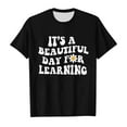 thumbnail image 4 of Girls Shirts 8/9 Back to School Kids School Season Back to School Season Printed Casual Short Sleeve Top T Shirt Girls Shirts Size 6 Clothes for Girls Black, 120, 4 of 4