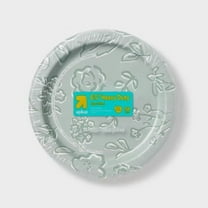 Green Floral Paper Plate 6.8" - 58ct - up&up