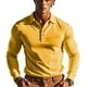 thumbnail image 2 of pstuiky camisetas de manga larga para hombre, Camisa de manga larga con botones de solapa de color liso para hombre que cultiva la integridad moral top de hombre m, 2 of 8