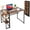 Brown, variant on Towallmark 35 Inch Folding Computer Desk with Storage Shelf, Small Space Writing Desk No Assembly Required for Home Office, Bedroom, Dorm, Apartment, Brown
