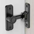 thumbnail image 4 of Symkmb Heavy Duty Gate Latches 90 Degree Right Angle Barn Door Lock Anti-Theft Sliding Door Lock Latch for Garden Black Zinc alloy Black, 4 of 8