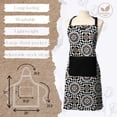 thumbnail image 4 of Chef's Artistic Cotton Cooking Apron - 32x26 Inch - Intricate Mosaic Pattern for Elegant Kitchens, 4 of 5
