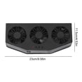 thumbnail image 2 of Ventilador de escape del automóvil con 3 salidas de aire Ventilador de ventilación de enfriamiento del radiador de automóvil (negro regular), 2 of 9