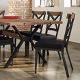 thumbnail image 2 of Amisco Snyder Dining Chair - Black Faux Leather / Light Brown Distressed Wood / Black Metal, 2 of 7