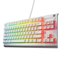SteelSeries Apex 3 TKL RGB Wired Gaming Keyboard — Water and Dust Resistant — Whisper-Quiet Gaming Switch, White