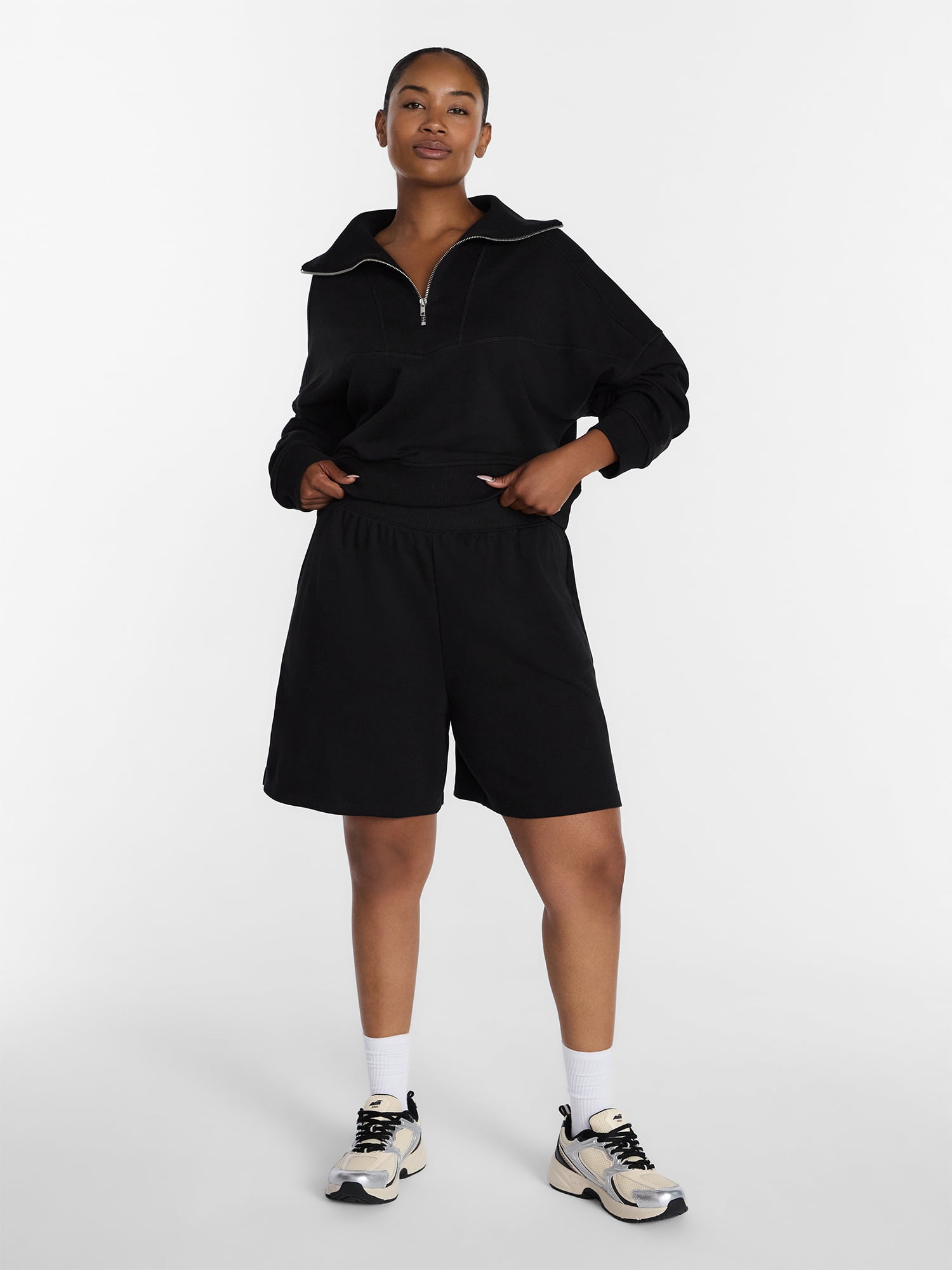 Athletic Works Women's and Women's Plus Bermuda Shorts, 7'' Inseam, Sizes XS-4X